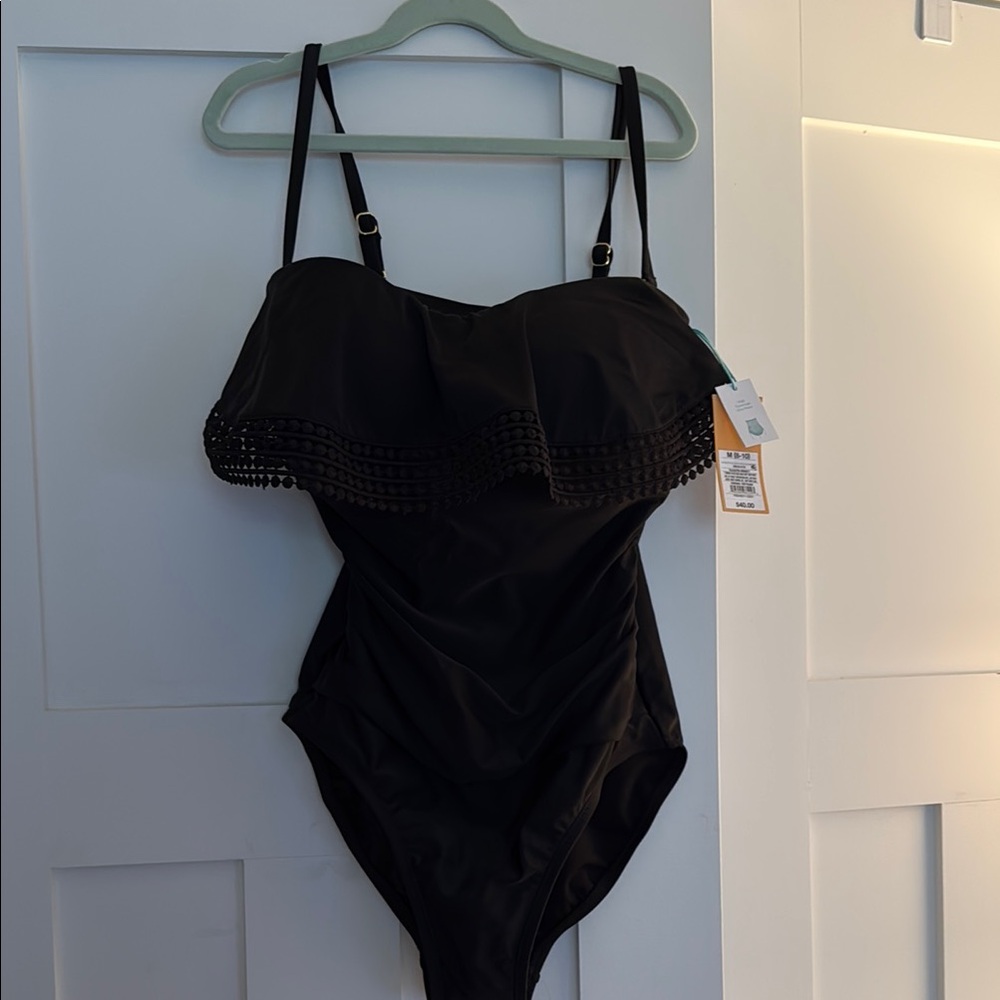 Elegant Black Kids One Piece Swimsuit